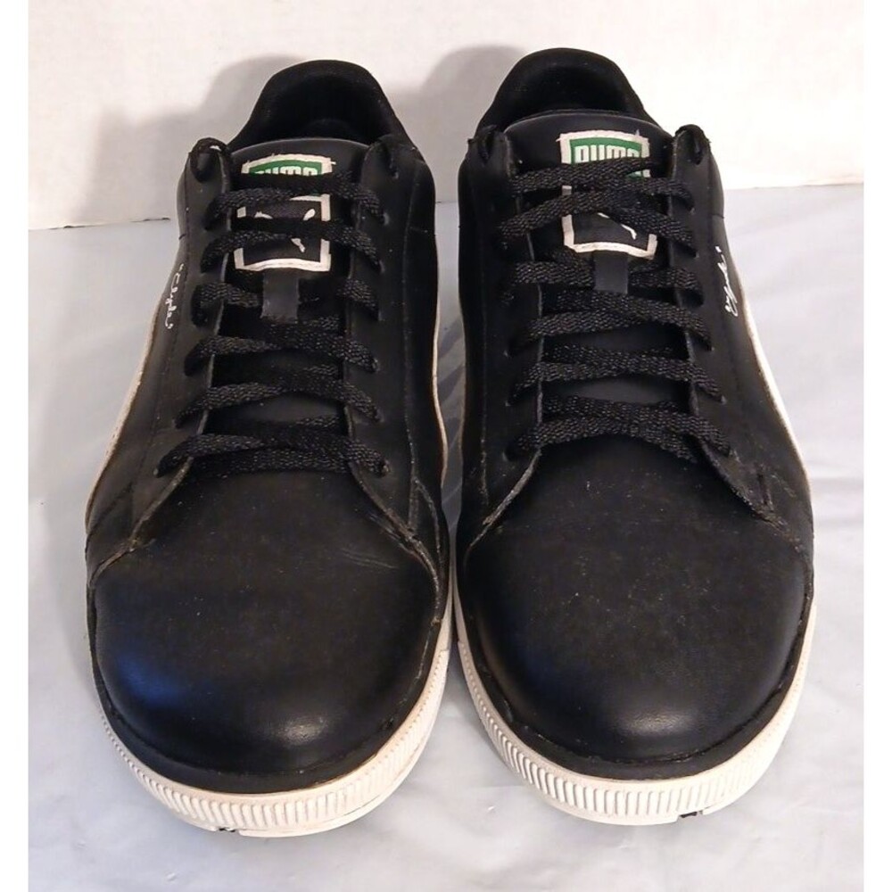 Puma Clyde Men's Size 11.5 Black White Golf Spikeless Sneakers Casual 185821-02